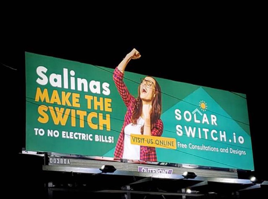 Solar Switch billboard in Salinas California